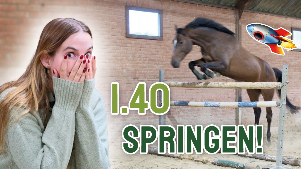 Mijn PAARD SPRINGT over 1.40!! || Vrijspringen - Sannicious