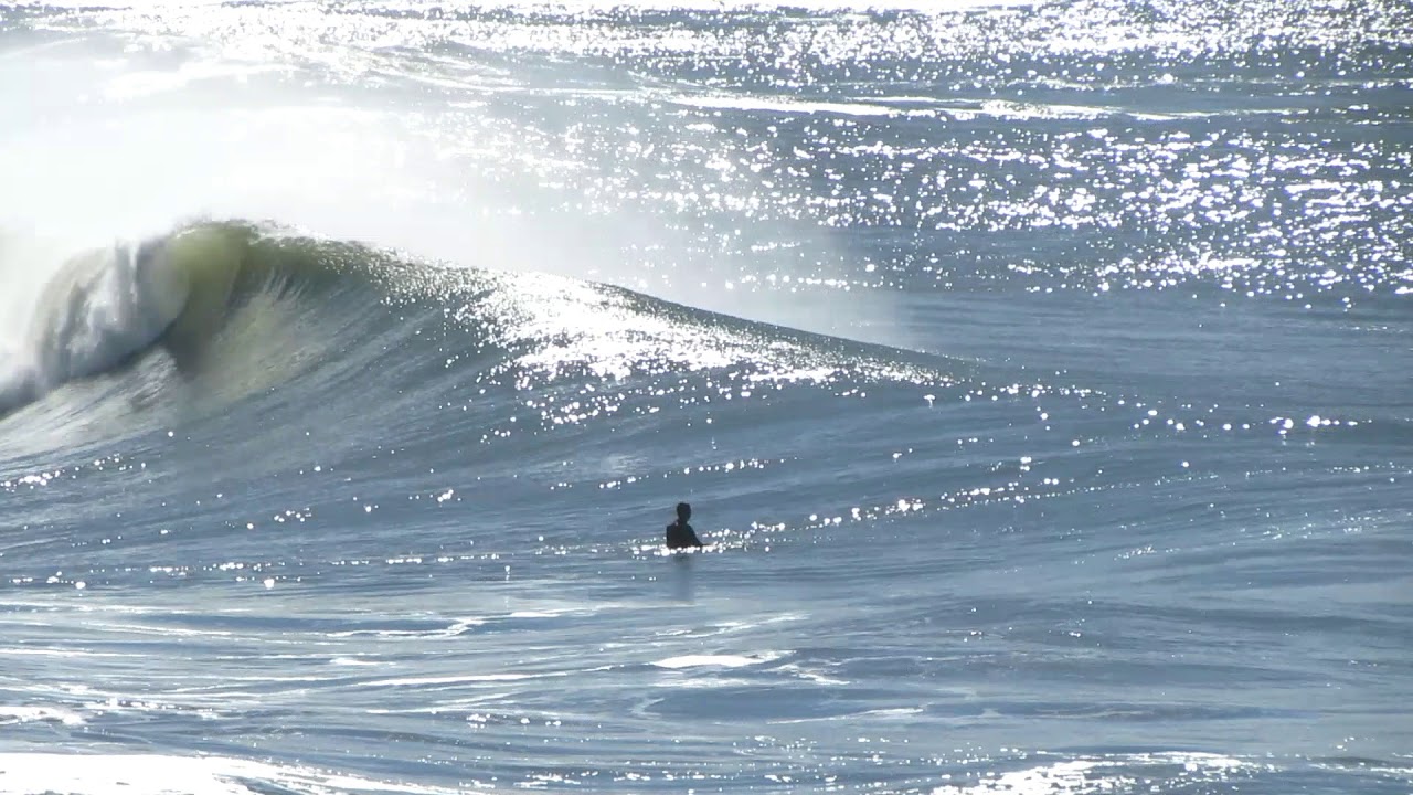 Big waves vs surfers  in Pacifica