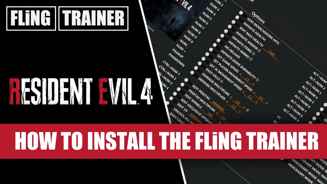 HOW TO INSTALL THE FLiNG TRAINER FOR RESIDENT EVIL 4 REMAKE