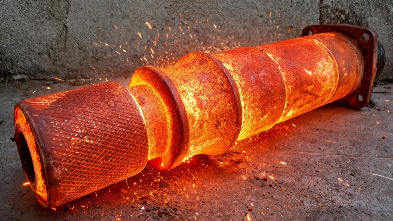 Unbelievable! Forging a Damascus Knife from a Power Drill Part