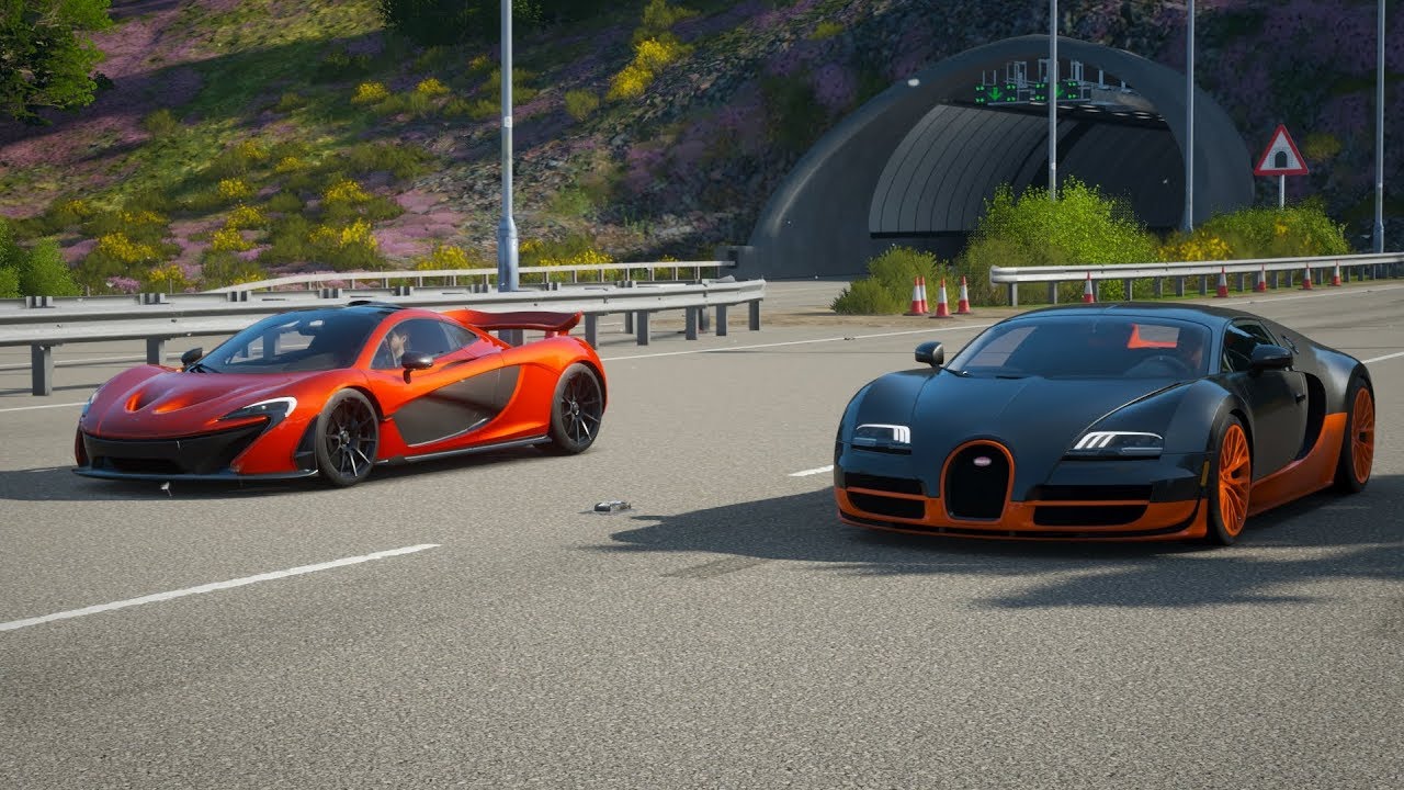 Forza Horizon 4 Drag race: Bugatti Veyron SS vs McLaren P1