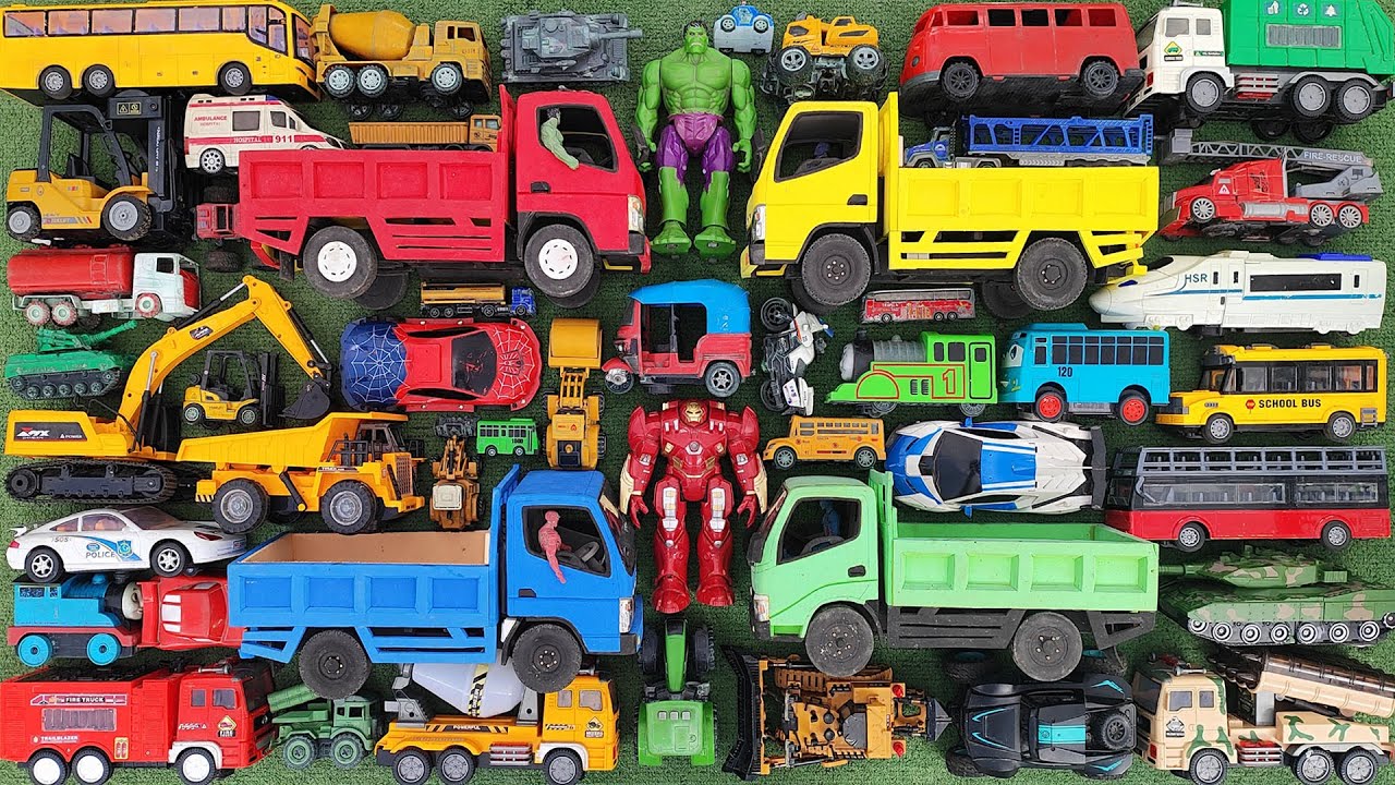 Mobil Mobilan Truk Oleng, Mobil Truk Molen, Mobil Balap, Truk Pasir, Excavator, Mobil Roket, Damkar.