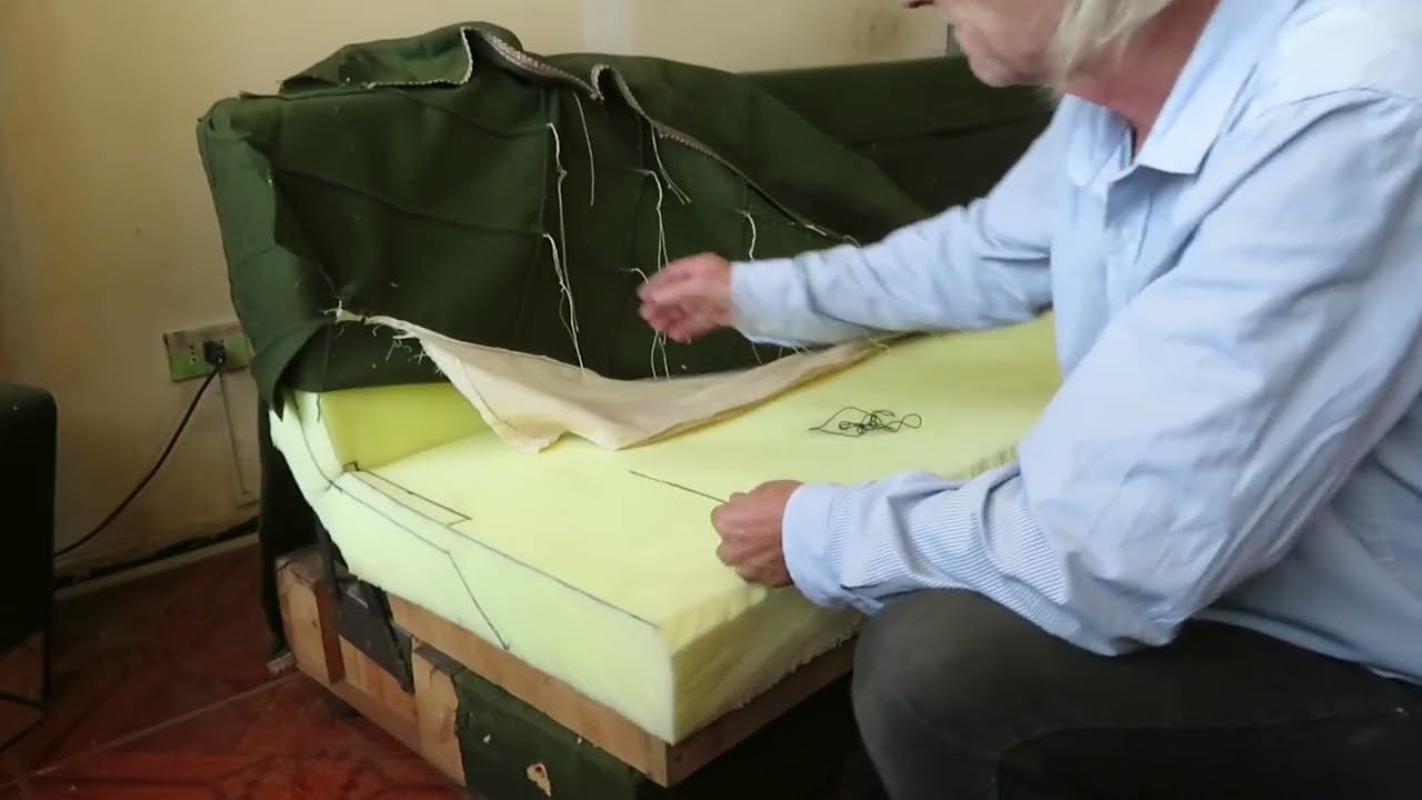 Como renovar la esponja o espuma hundida de un sofá cama #sofacama  #renovación #restauracion