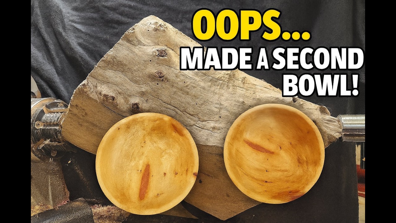 Мастер-класс в среду: изготовление двух чаш из старой яблоневой древесины на токарном станке.