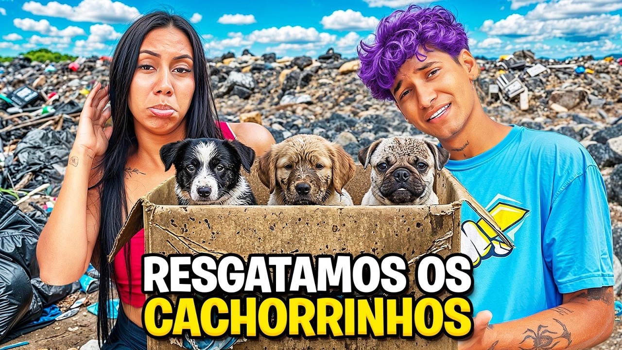 ENCONTRAMOS ESSES CACHORRINHO NO LIXÃO… *devo adotar?