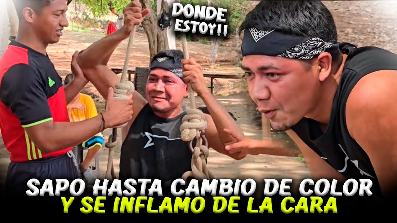 A Sapo no le fue nada bien y bajó inflamado. Ya vimos con miedo a Pey y no quiere hacer el reto.