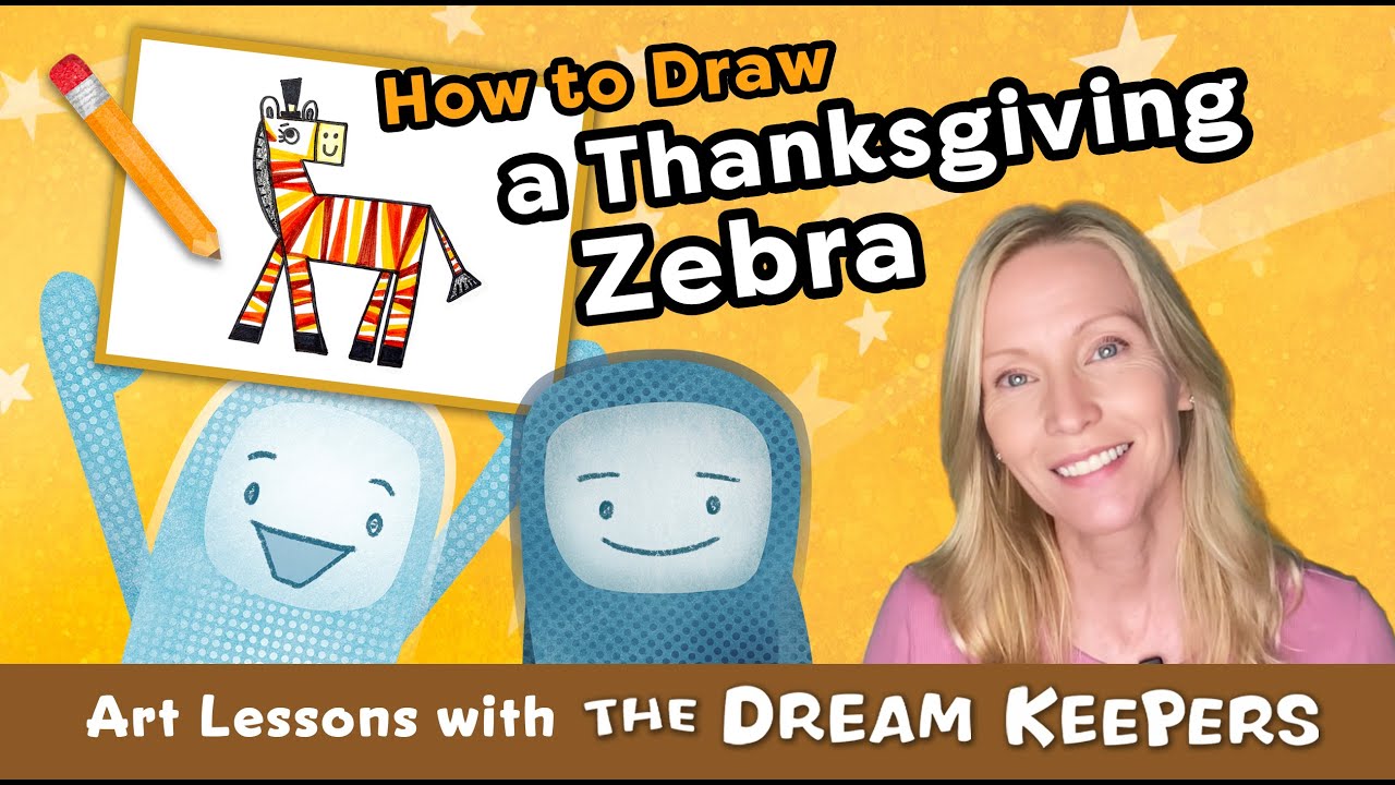 How to Draw a Thanksgiving Zebra 🦓 | Author & Illustrator Read Aloud + Art Lesson for Kids