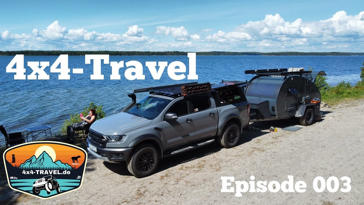 4x4-Travel Skandinavien Roadtrip, Camping Urlaub mit unseren Hunden; Ford Raptor und HeroCamper