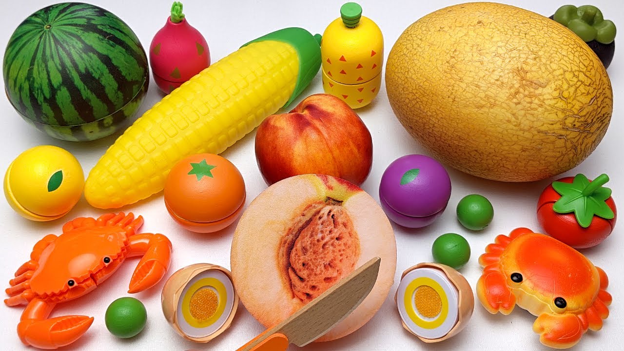 1 HOUR Cutting Real, Plastic, Wooden Fruit and Vegetable/ ASMR no talking