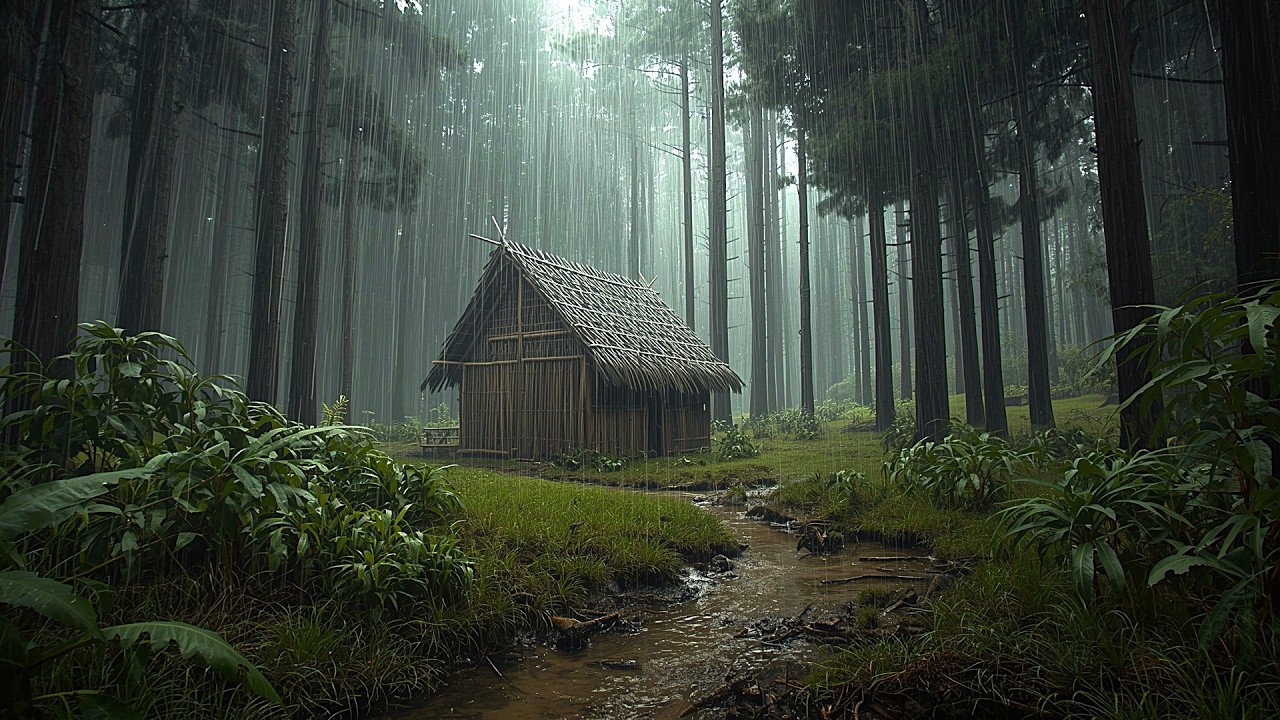 Fall Asleep to Rain & Thunder in the Forest 🌧️ ASMR Jungle Sounds for Deep Sleep