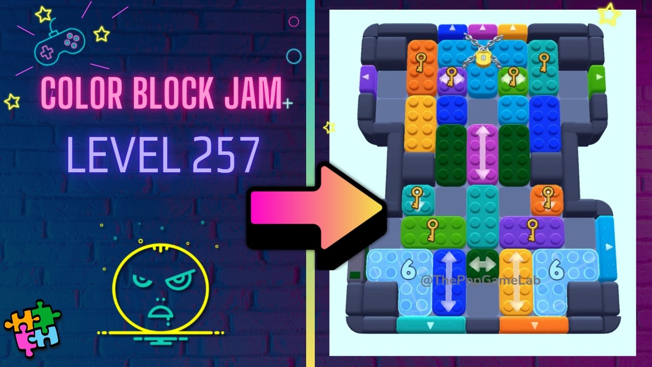 Color Block Jam - Level 257 - Solution Walkthrough