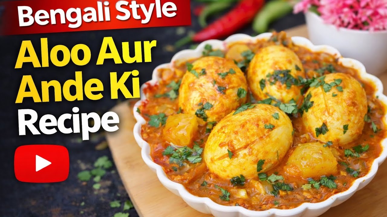 Bengali Style Aloo Ande Ki Sabzi 😍 | Anda Aloo Curry Recipe | Easy & Tasty Lunch Idea