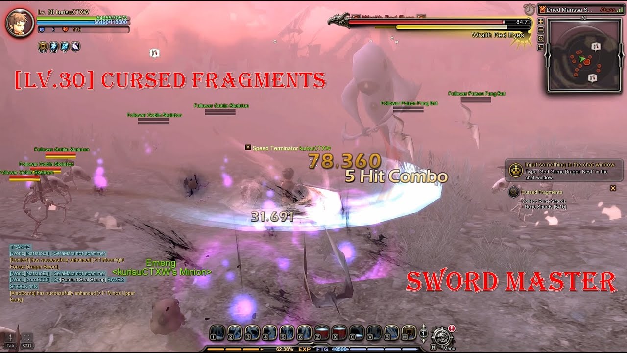 DRAGON NEST SEA SWORD MASTER STORY - [Lv.30] CURSED FRAGMENTS