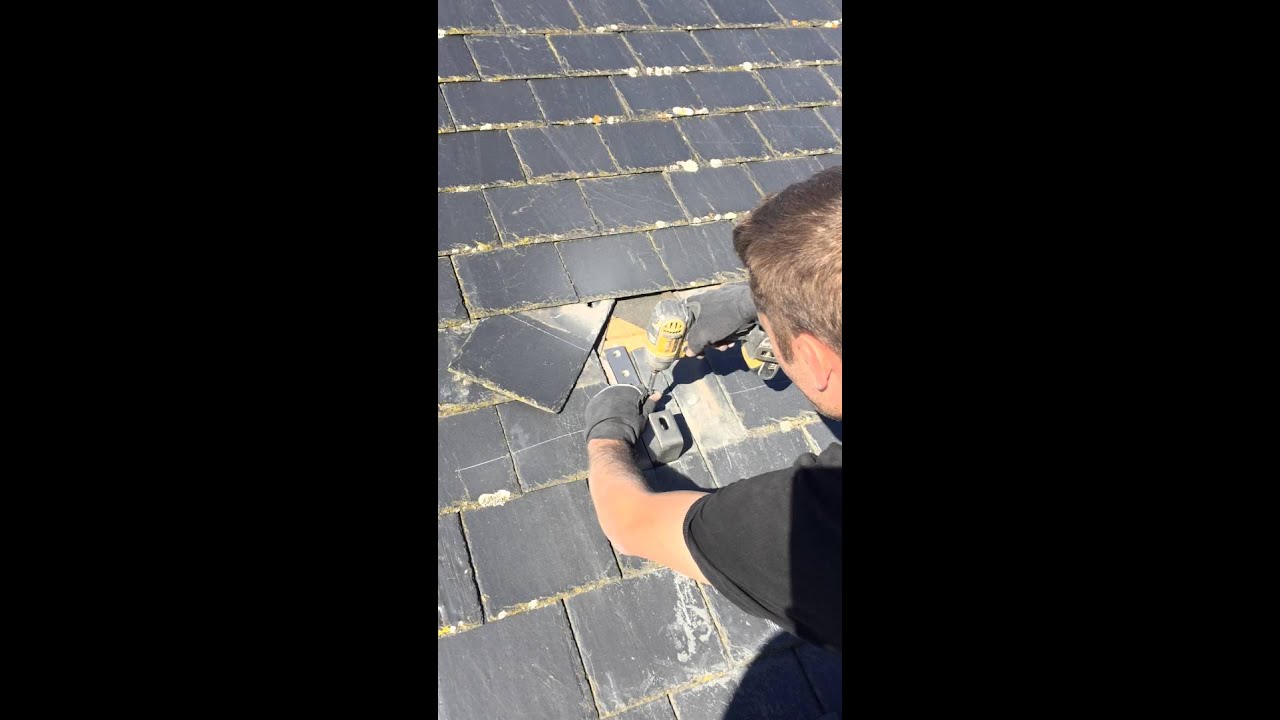 Safe & Protect Solar  Slate Roof Install