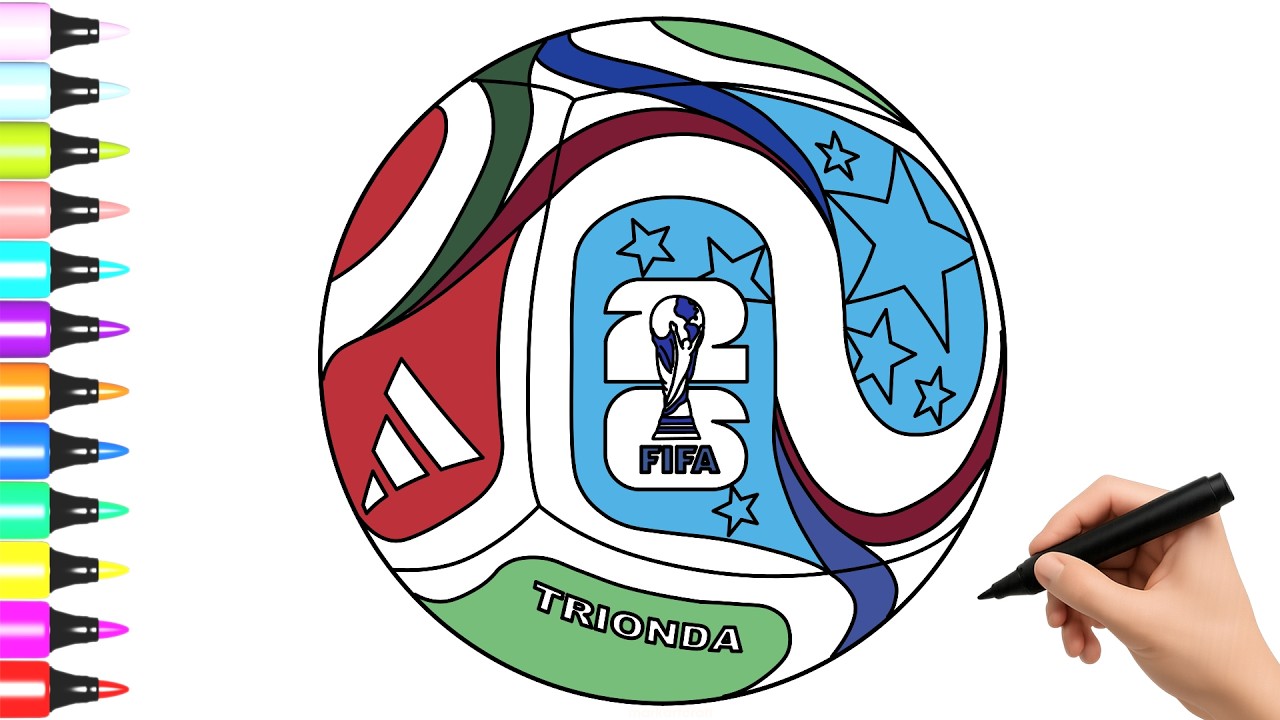 COMO DIBUJAR A BAL&Oacute;N - FIFA WORLD CUP 2026 ADIDAS TRIONDA