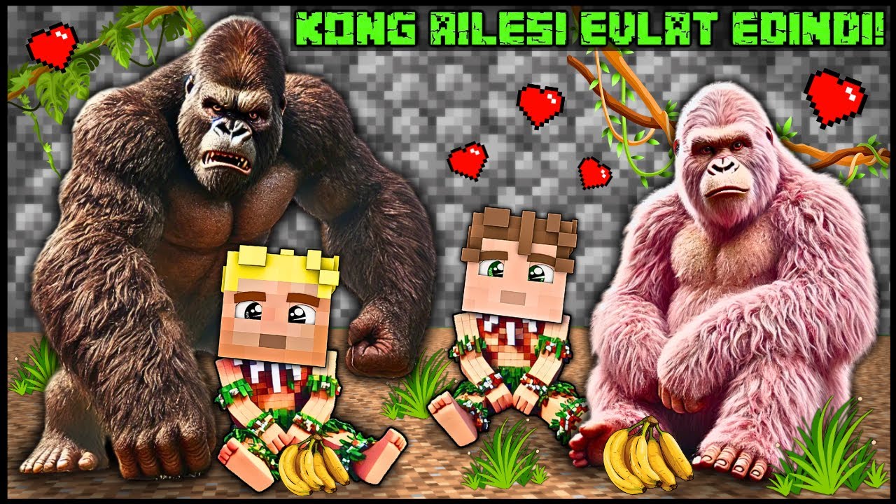 KİNG KONG AİLESİ EFEKAN VE ALPERENİ EVLAT EDİNDİ! 😍 -Minecraft