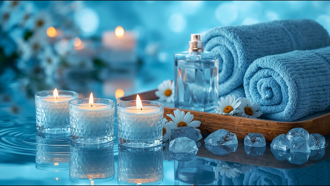 💙 Blue Candlelight Spa – Relaxing Music & Gentle Water Sounds for Deep Sleep & Stress Relief 😴