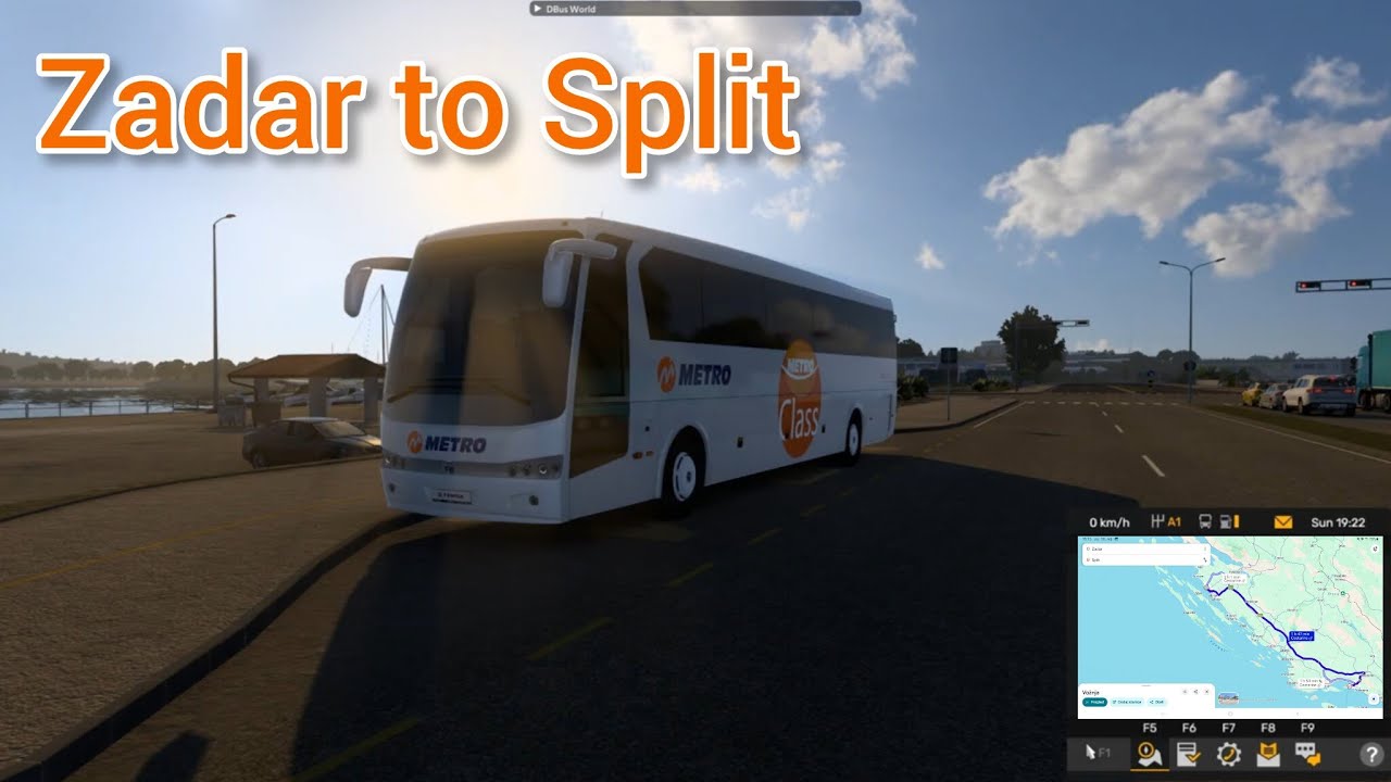 Euro Truck Simulator 2 Trip  Zadar to Split, Temsa Safir plus