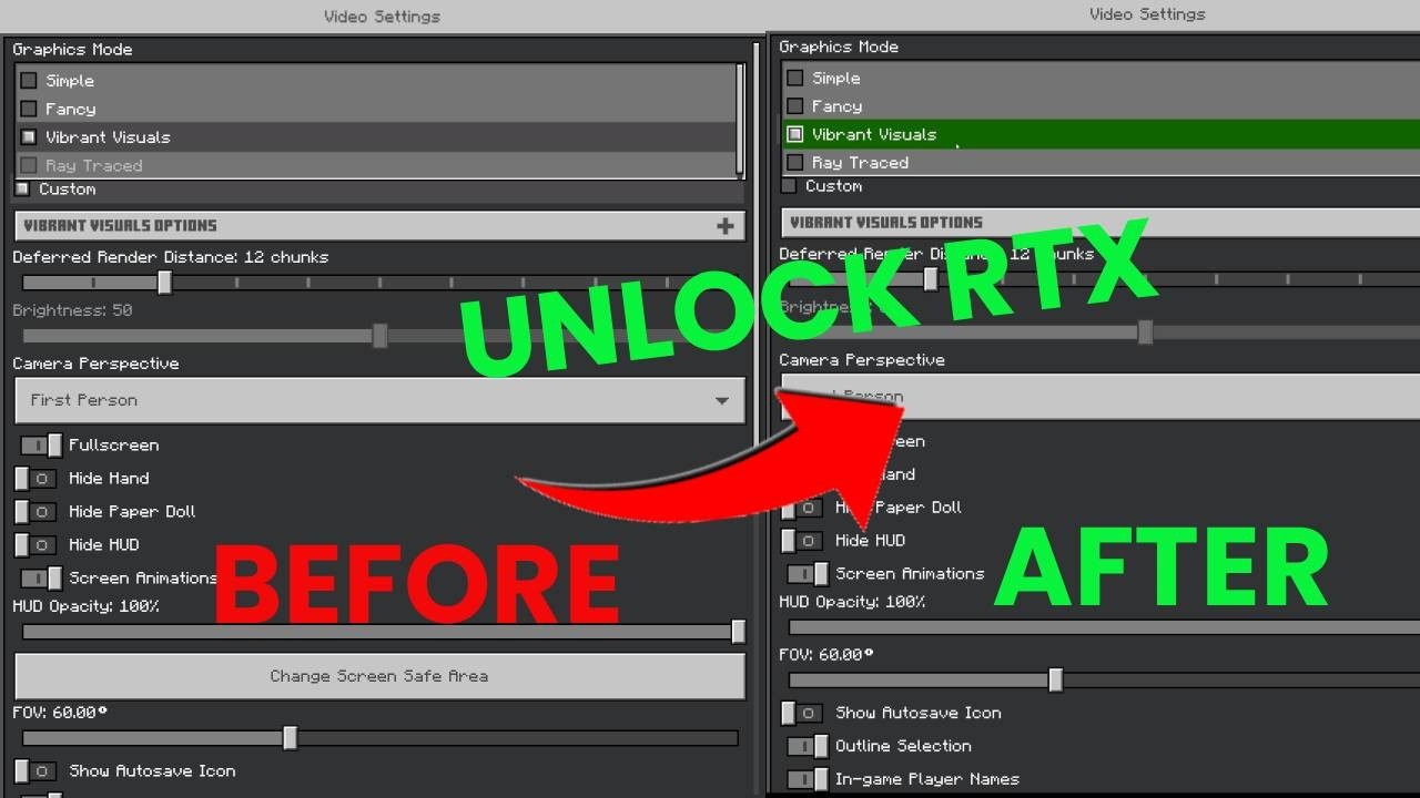 How to FIX RTX not working MINECRAFT BE | RTX Greyed Out