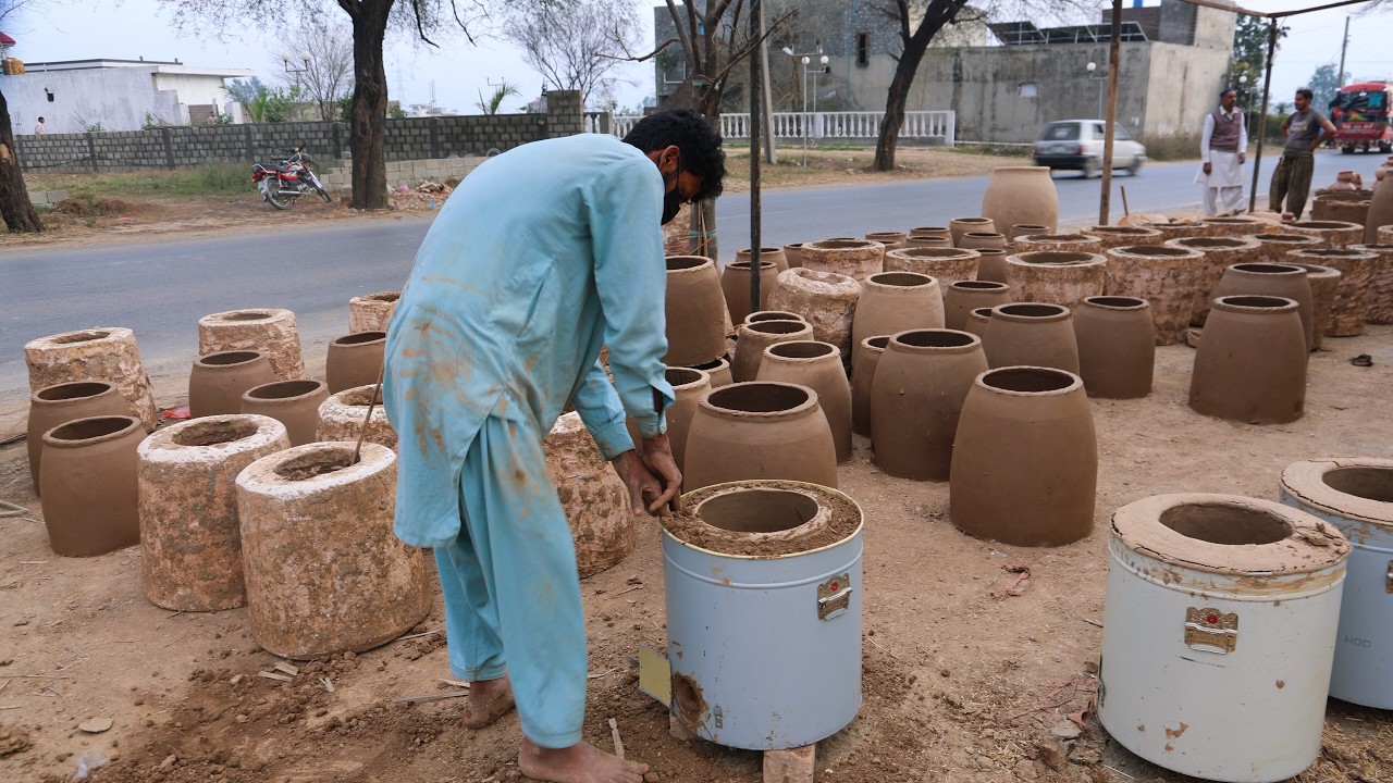 Amazing Process of Making Portable Mud Oven Tandoor | Traditional Clay Tandoor Factory