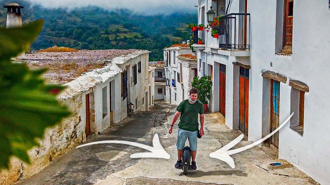 Pueblos BONITOS de España ⛺️ Viajando y acampando en MONOCICLO ELÉCTRICO | La Alpujarra, Granada #6