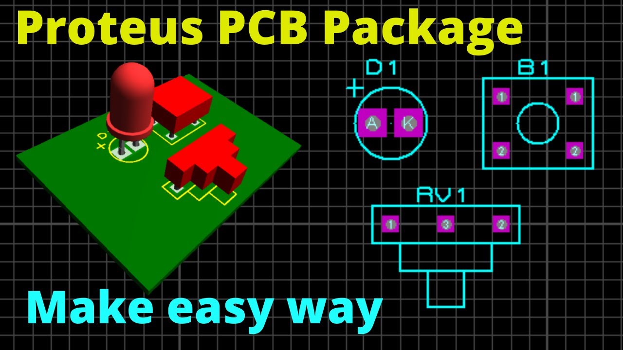 Pcb package । Pcb package proteus । Easy to make pcb package । How to make pcb package in proteus