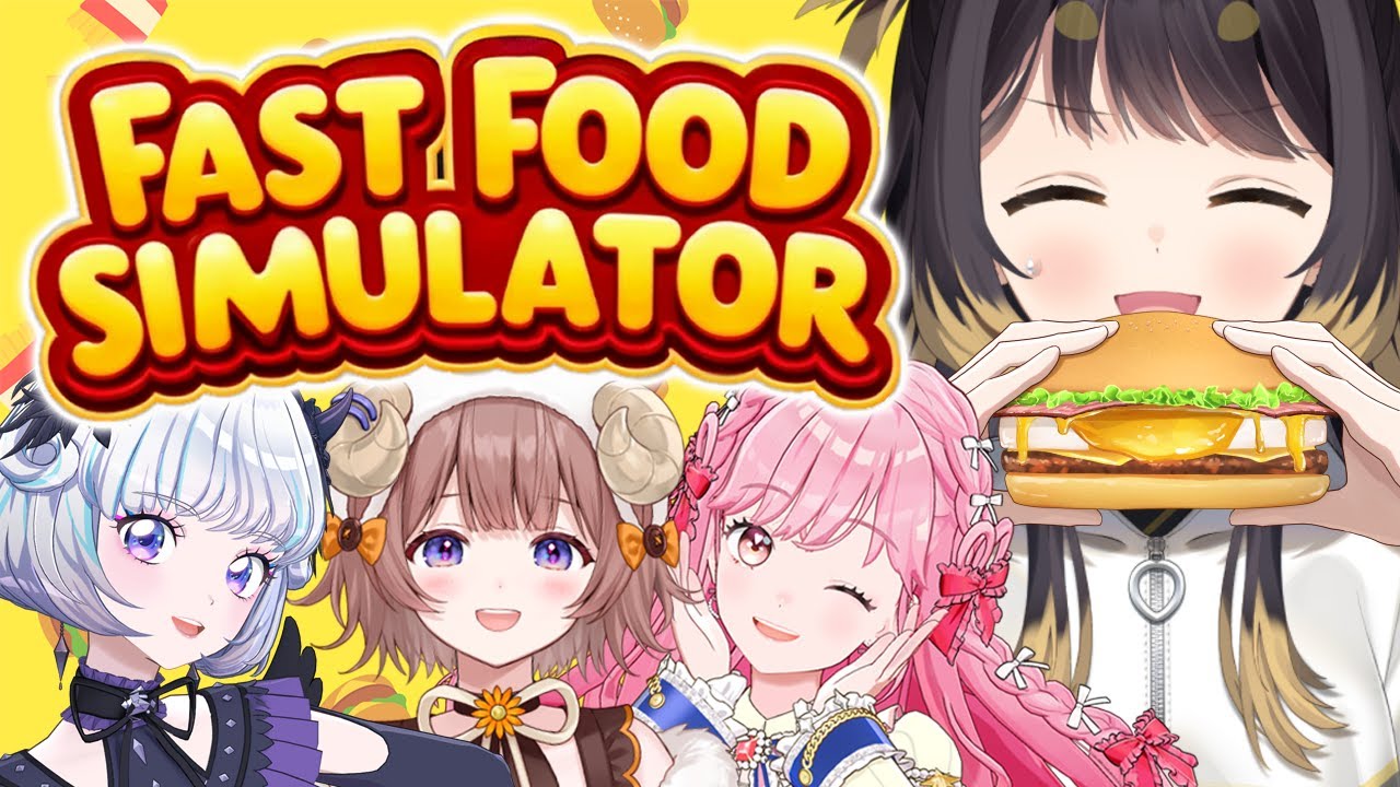 【 Fast Food Simulator 】メェメェバーガーに就職しました w/真未夢メエ3、姫乃みえる3、マル・ナナモナ3【#闇依ろいろ #MEWLIVE】