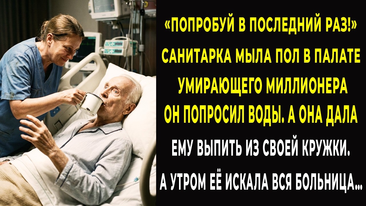 Санитарка дала умирающему миллионеру выпить из своей кружки. Утром её искала вся больница…