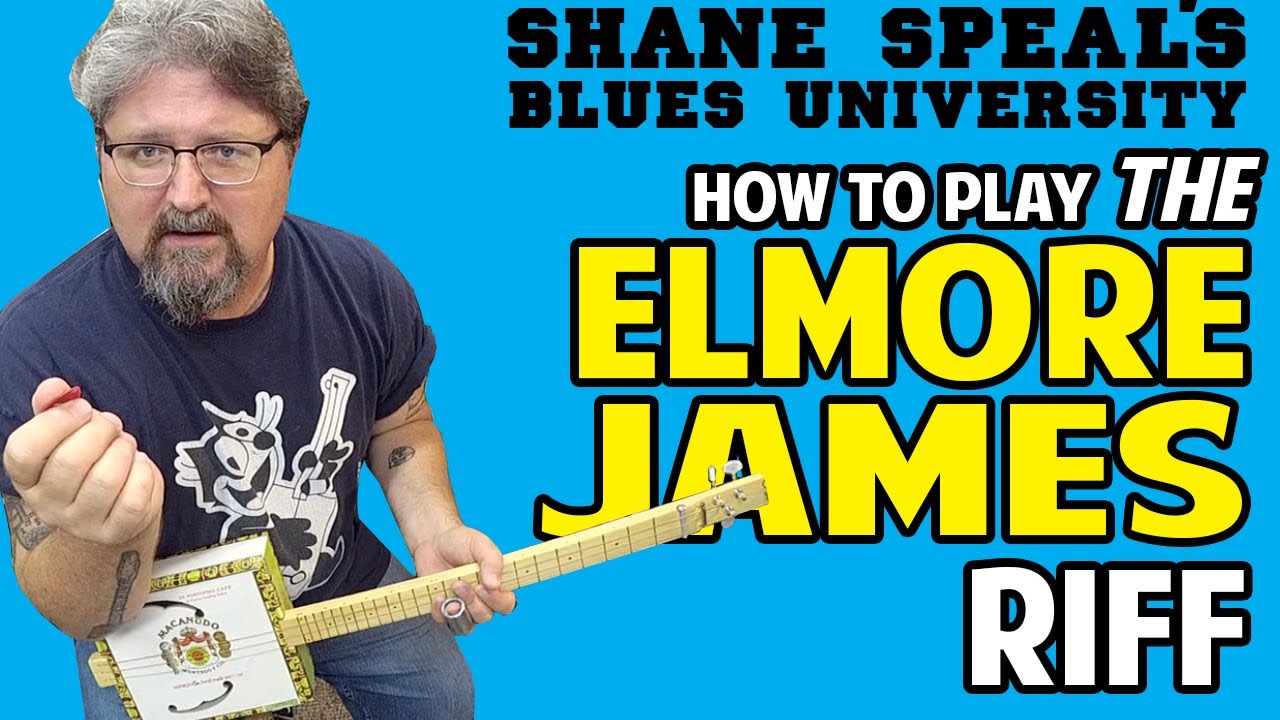 How to Play THE Elmore James Riff - Easy Version.  Shane Speal's Blues University Pt 6