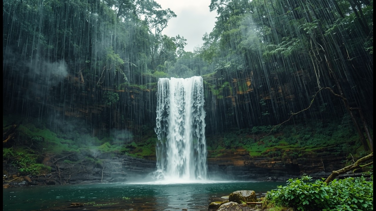 1 Hora de Sonido de Cascada | Relajación Profunda, Dormir y Meditar