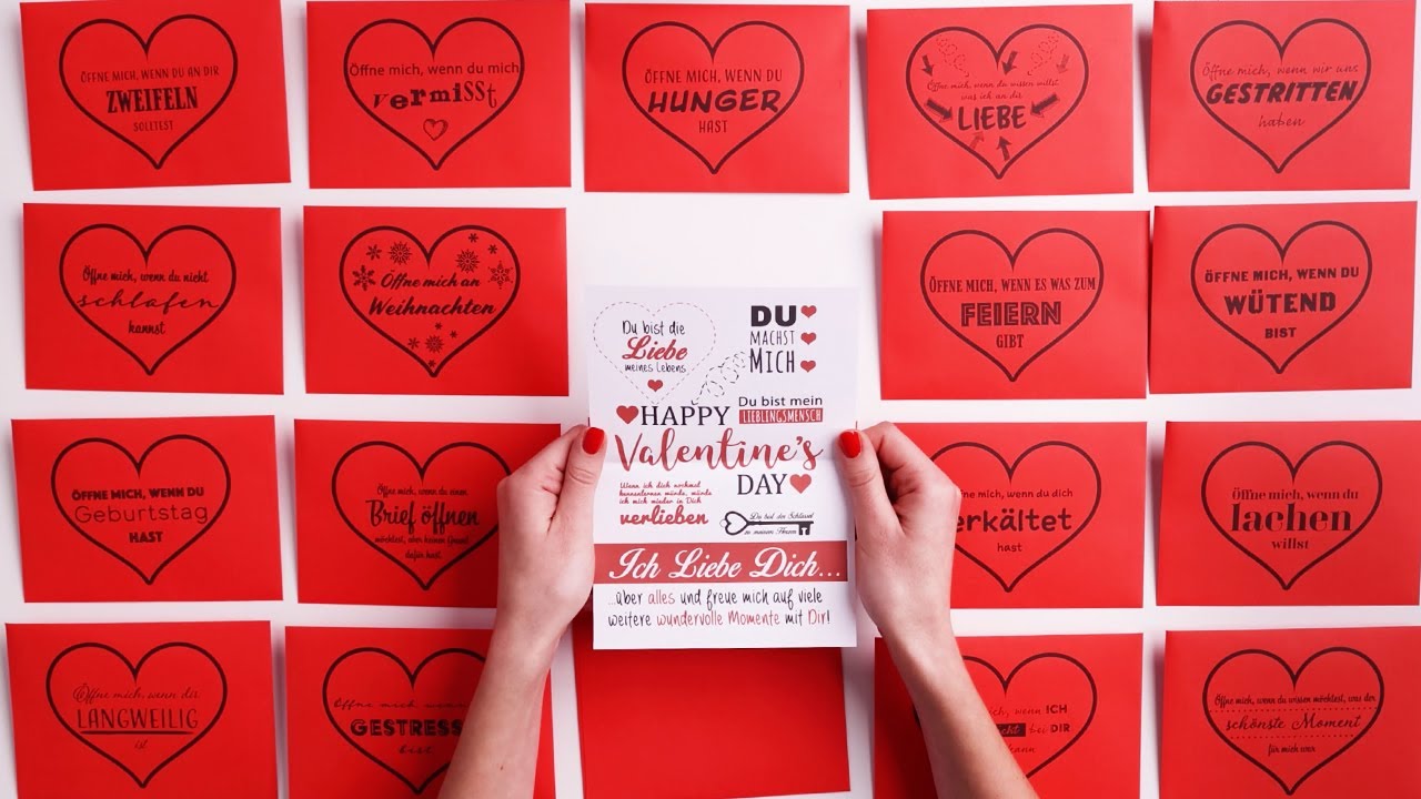 Geschenkidee zum Valentinstag | Jahrestag - Öffnen Wenn Briefe für deinen Partner oder Partnerin