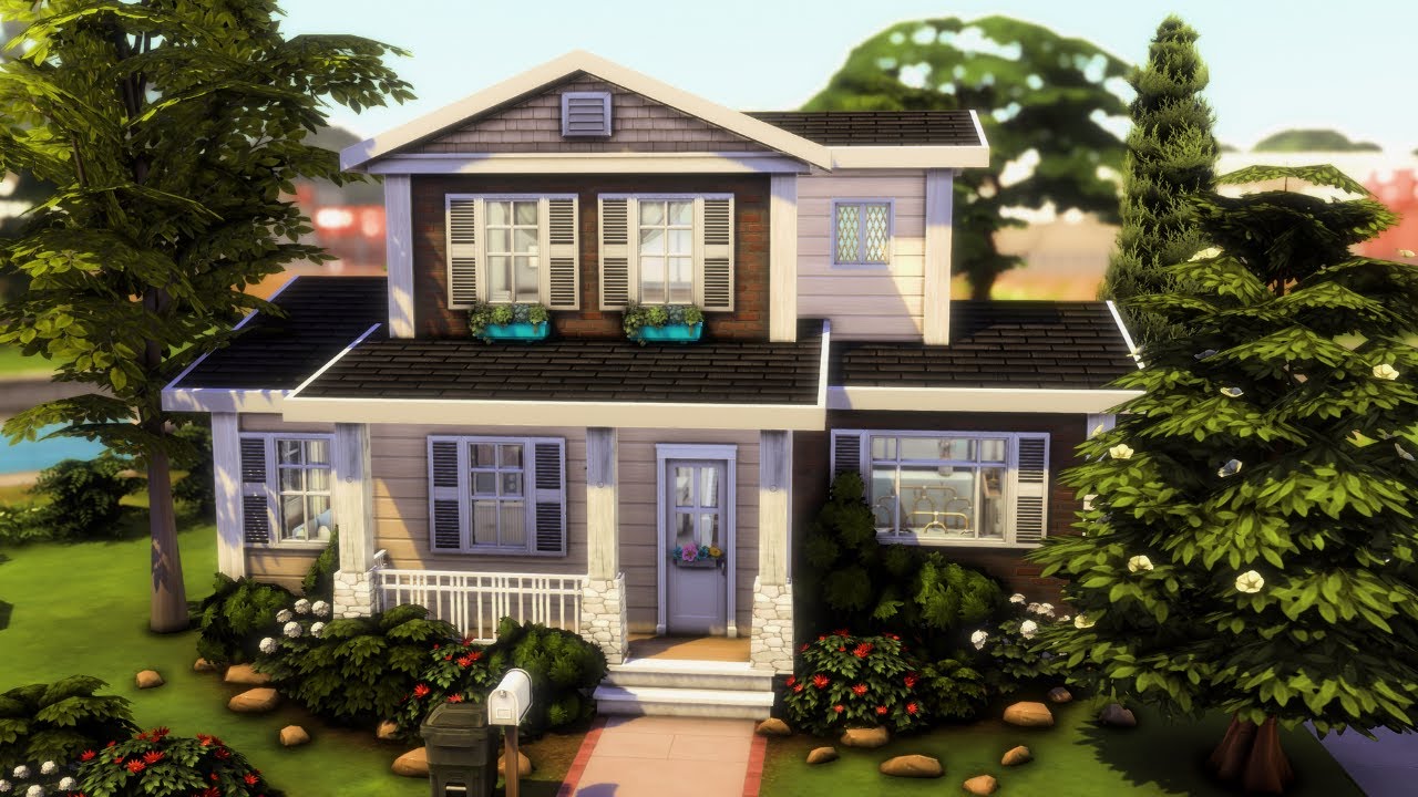 Уютный дом для начинающих 🏡 The Sims 4 Быстрая постройка | Без CC