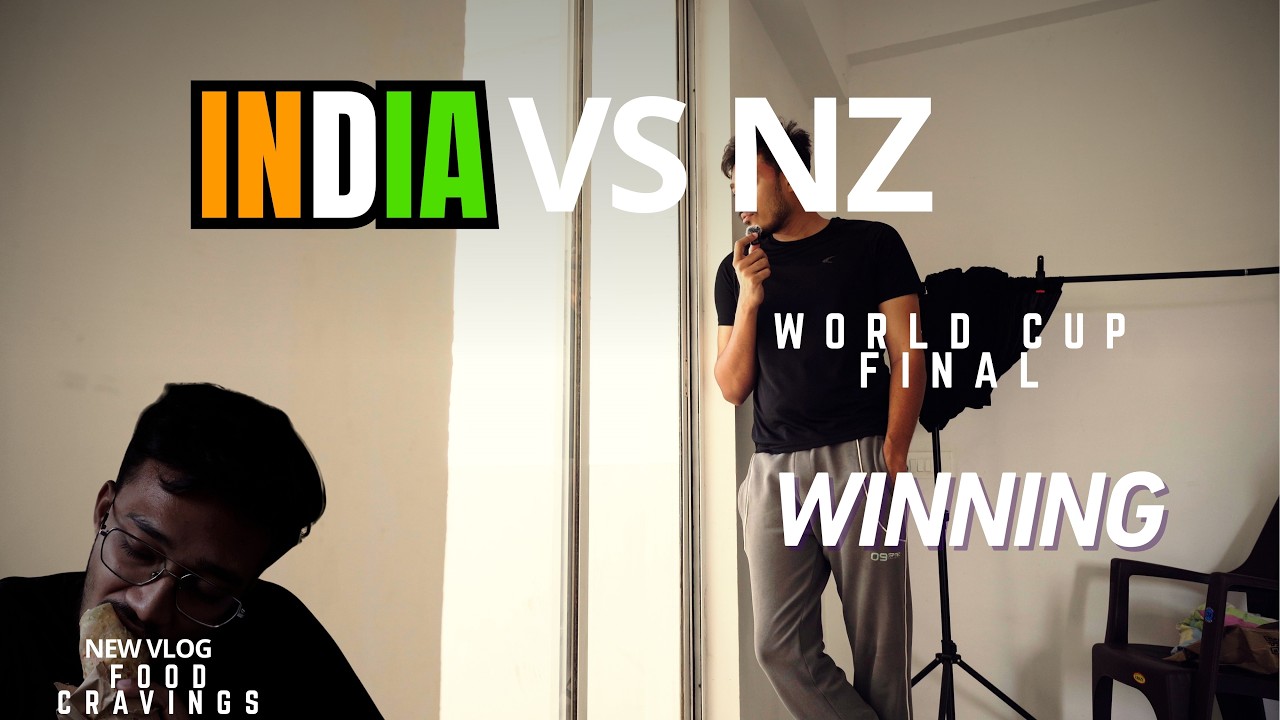 India vs NZ World Cup Final Day | Match Tension + Food Cravings Vlog