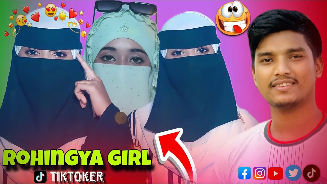 Rohingya girls Tiktoker 2026 || Rohingya funny reaction video || @azrudefact 
