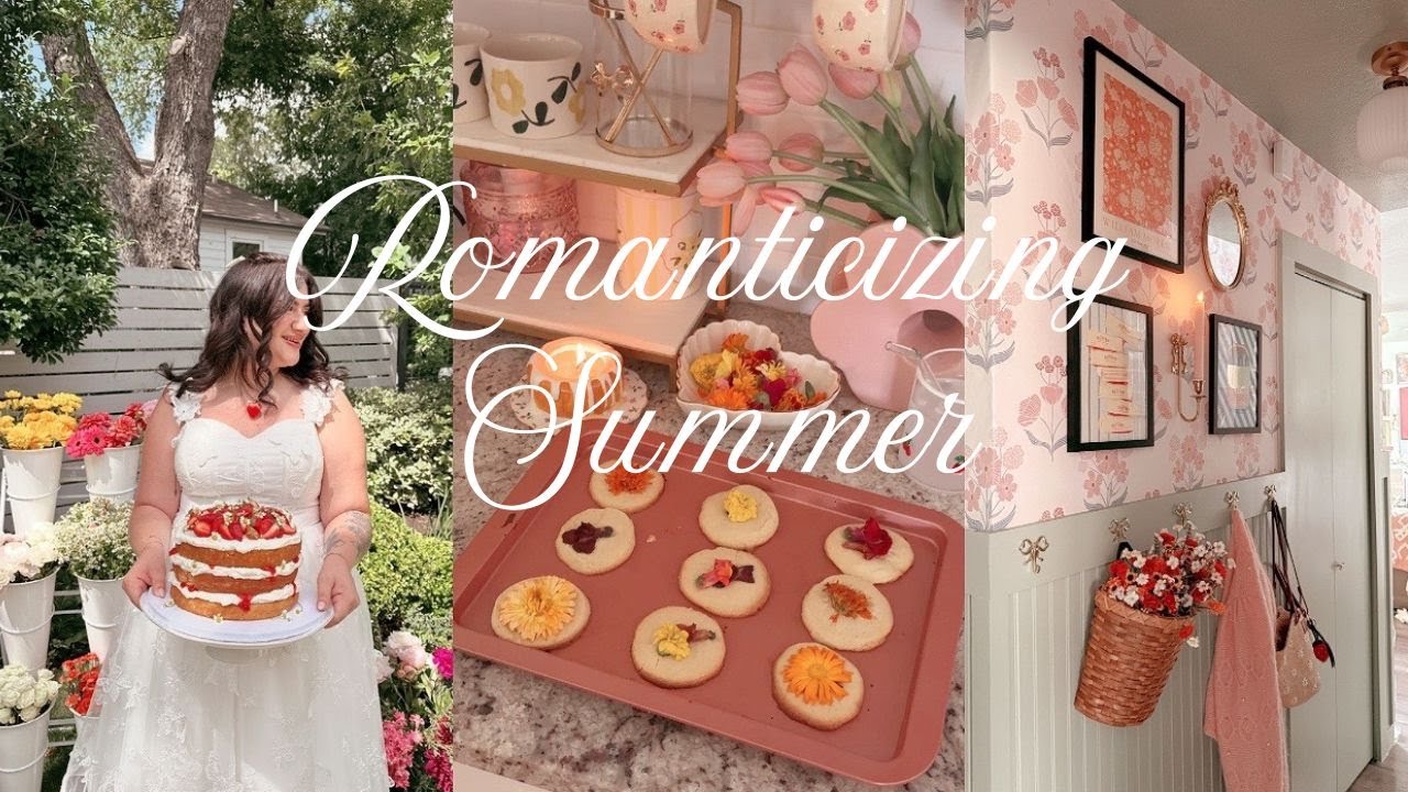 Romanticizing Summer ☀️🍒 sunny days, cottagecore bridal shower, crafting, enjoying the little things
