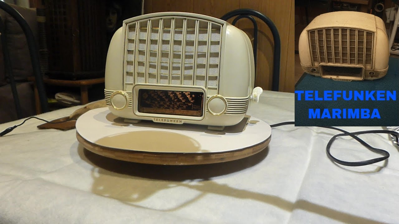 Radio antigua a valvulas Telefunken Marimba restauracion Final