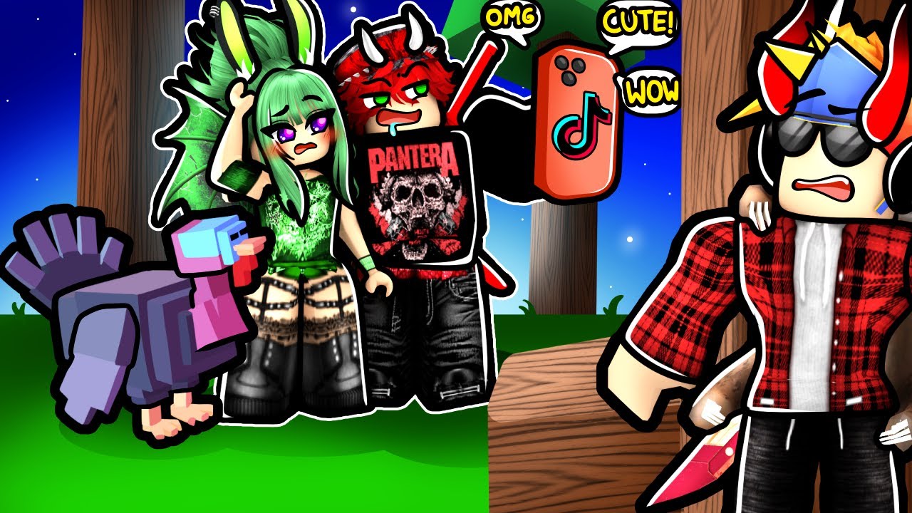 TikToker Tries To IMPRESS His Girl.. So I Did THIS! (Roblox Survive 99 Nights In The Forest)