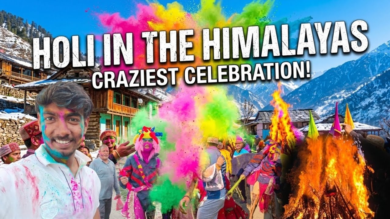 Himachal ki Holi:  har rang mein chhupa hai pahadon ka anokha jadoo! 🏔️✨🎨. 