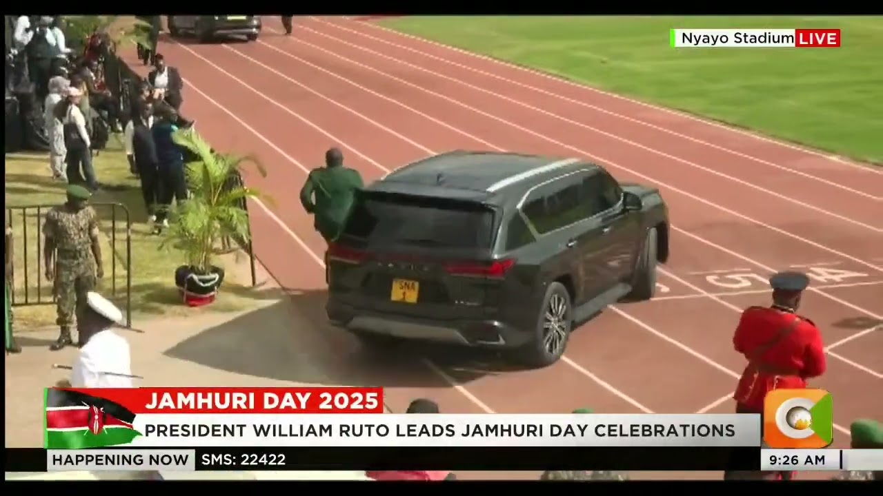 Arrival of Martha Koome, Moses Wetangula at the Jamhuri day celebrations in Nyayo Stadium