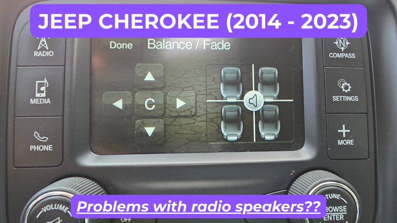Jeep Cherokee -  HOW TO ADJUST BALANCE AND FADE OF RADIO SPEAKERS (2014 - 2023)