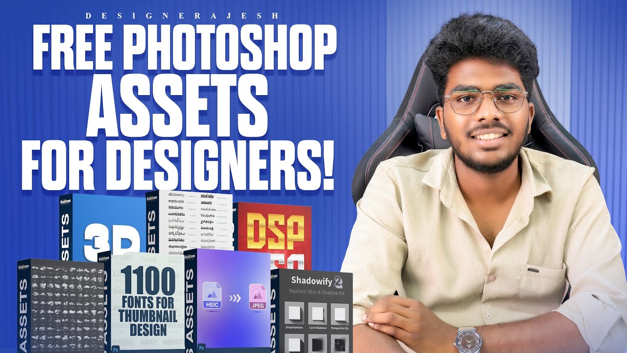 🔥 FREE Photoshop Assets for  Designers! | Download Now | Designerajesh