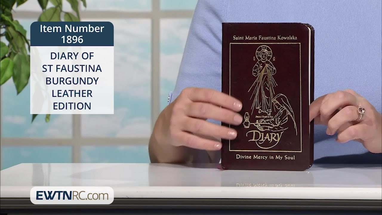 1896_DIARY OF ST FAUSTINA BURGUNDY LEATHER EDITION