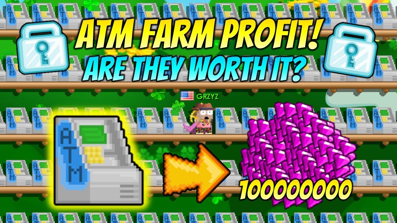 ATM FARM PROFIT! ARE THEY WORTH IT? [NO FARMING] - GROWTOPIA PROFIT 2021 | GRZYZ GT
