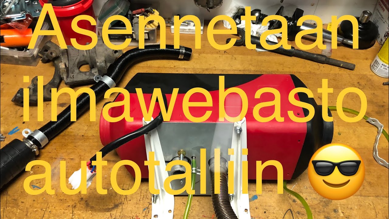 ILMAWEBASTO 8kW. Diesel ilmalämmittimen asennus talliin. Kiinalainen, vastaava kuin Vevor.