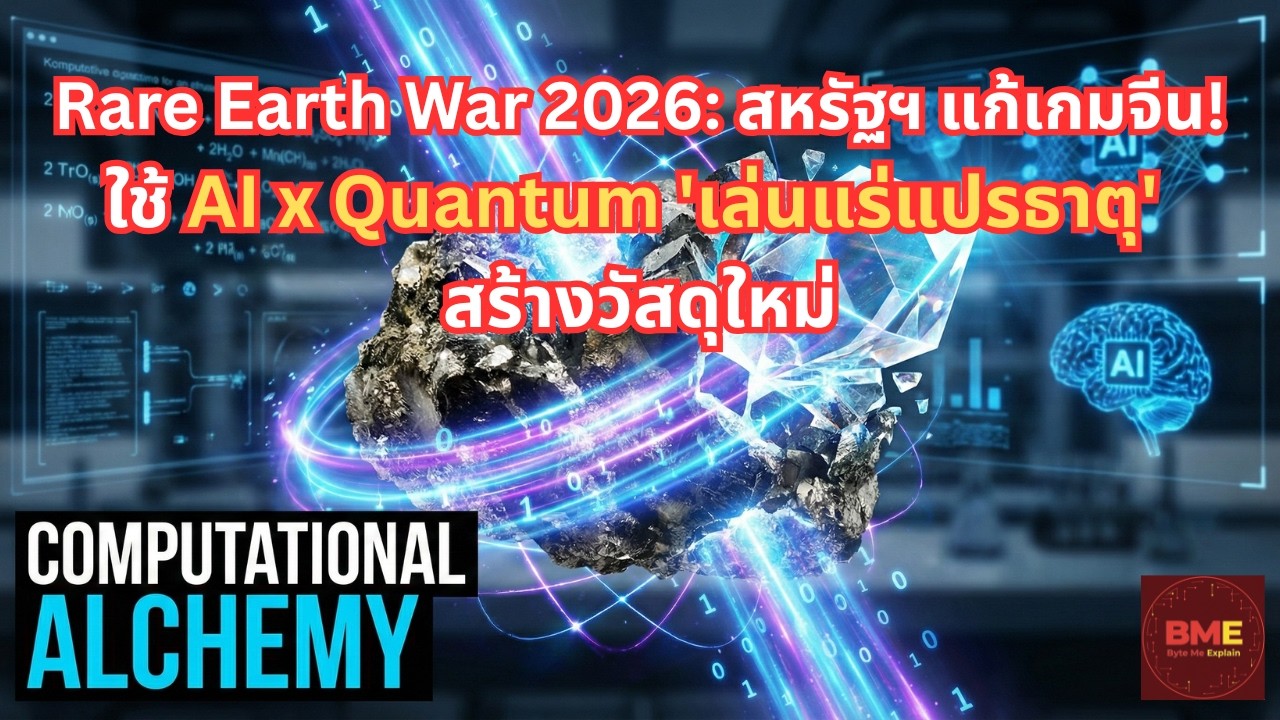 Rare Earth War 2026 สหรัฐฯ แก้เกมจีน! ใช้ AI x Quantum 'เล่นแร่แปรธาตุ' สร้างวัสดุใหม่