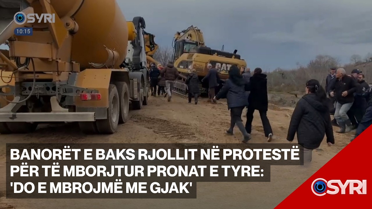 Banorët e Baks Rjollit në protestë për të mborjtur pronat e tyre: 'Do e mbrojmë me gjak'