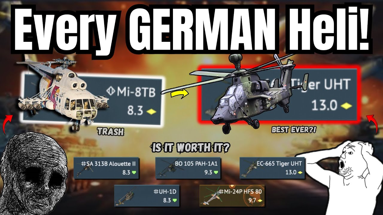 EVERY Heli from GERMANY!🔥(Tier list) | Is it REALLY Worth grinding them? (Nah...💀)