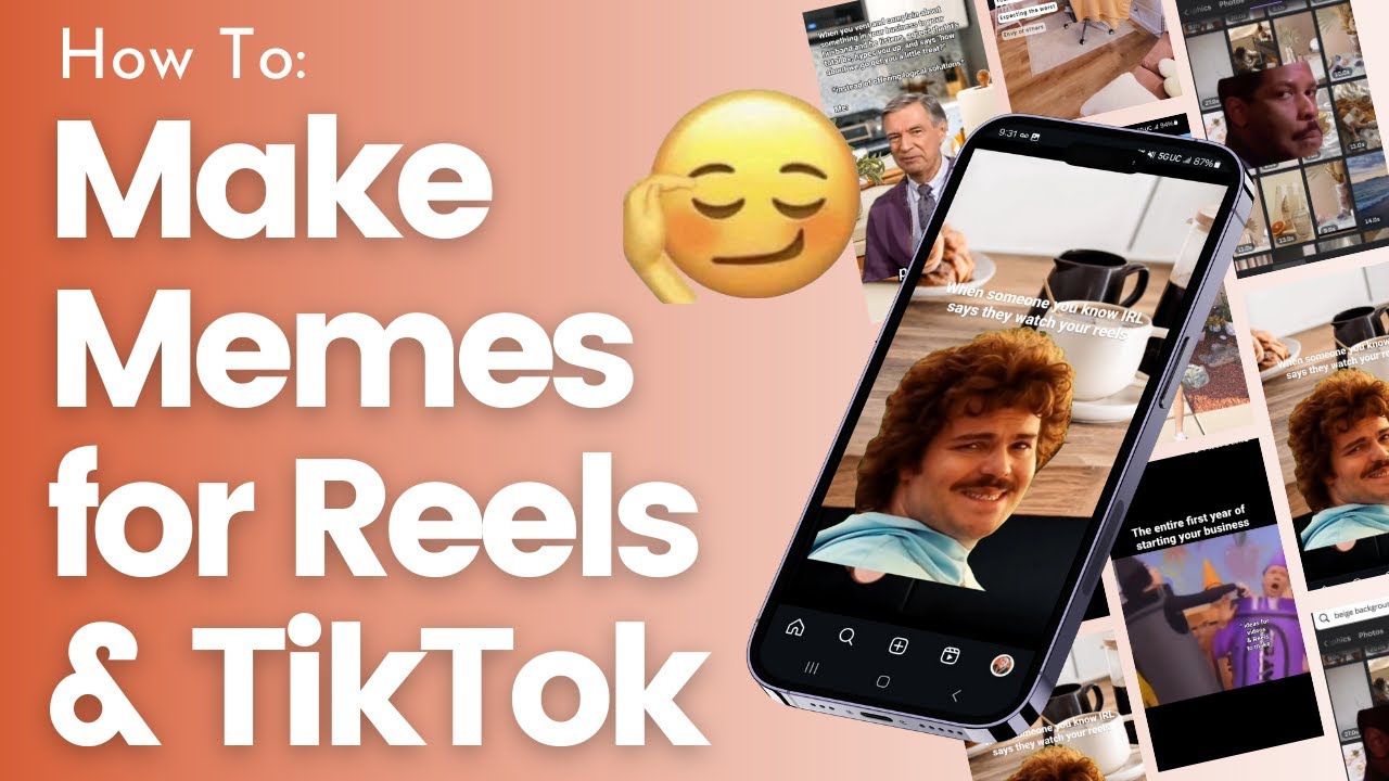 Make memes for Instagram Reels, Tiktok, or Facebook for free with text