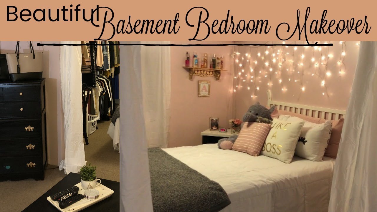 BASEMENT BEDROOM MAKEOVER // $75
