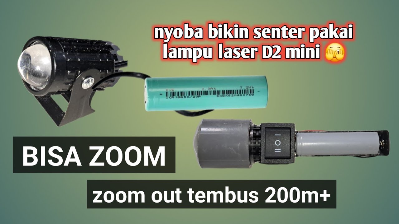 Membuat Senter dari lampu D2 mini.. mantap 👍